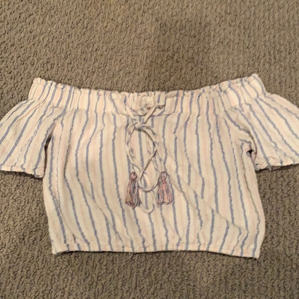 Altard state off the shoulder crop top